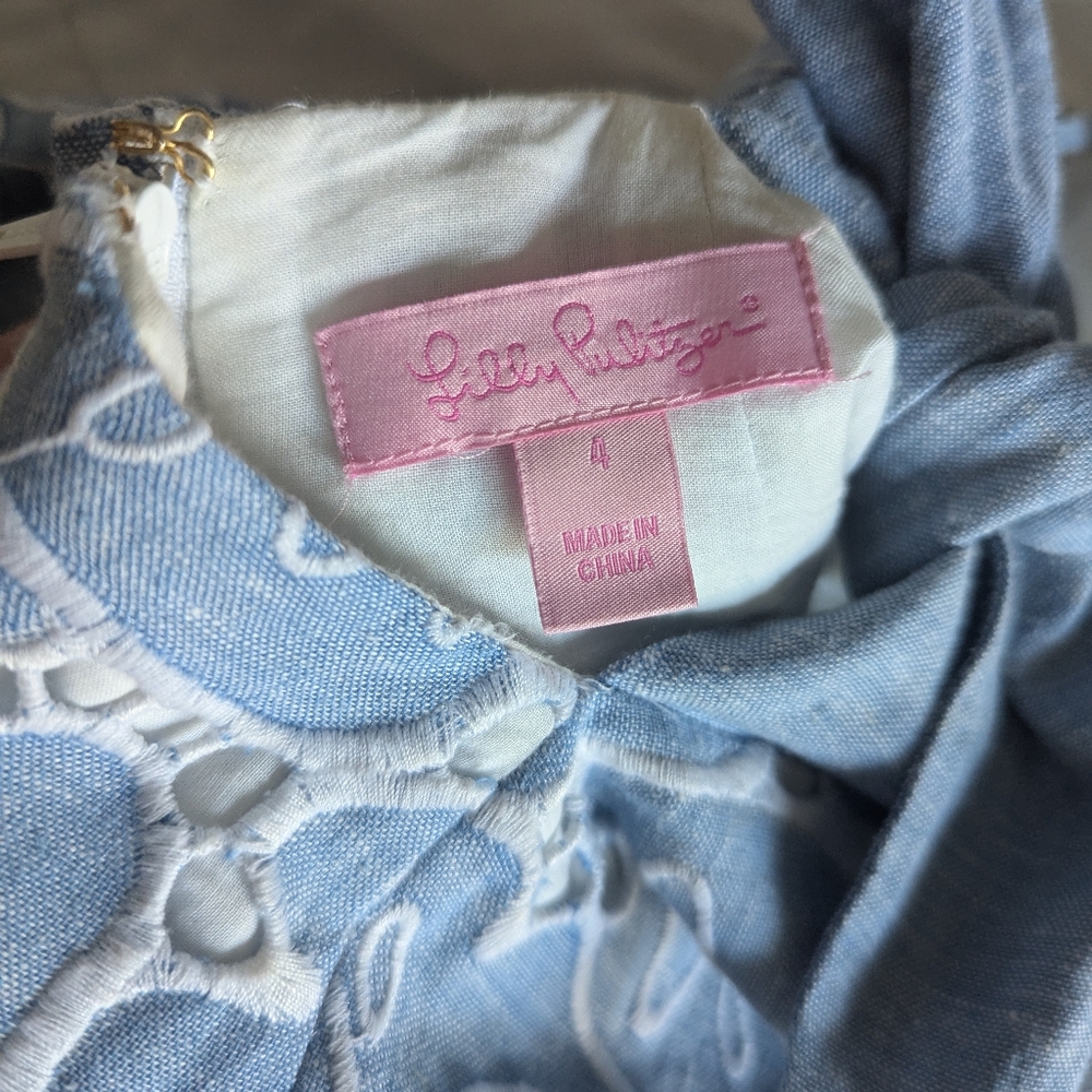 Embroidered Lily Pulitzer Bow Dress - Picture 4 of 5
